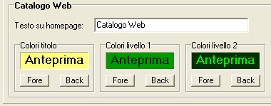 Colori e font sono scelti dal cliente